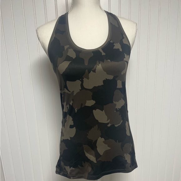 Athleta Camouflage Racerback Keyhole Tank Top Womens Small - Picture 1 of 9